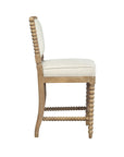 Sara - Counter Stool - White / Light Brown