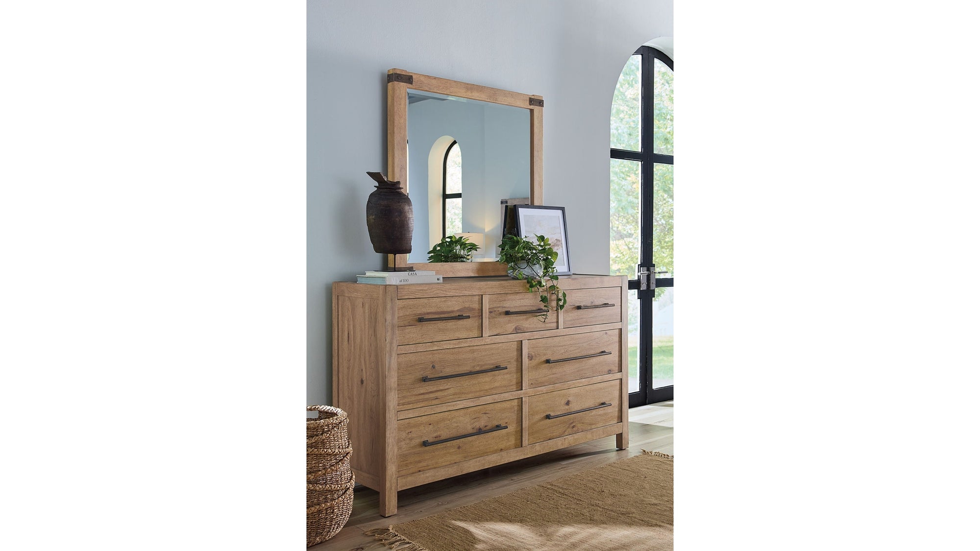 Vineyard Row - Seven-Drawer Dresser - Light Brown
