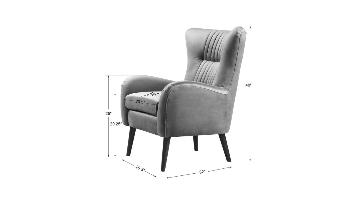 Dax - Mid-Century Accent Chair - Blue
