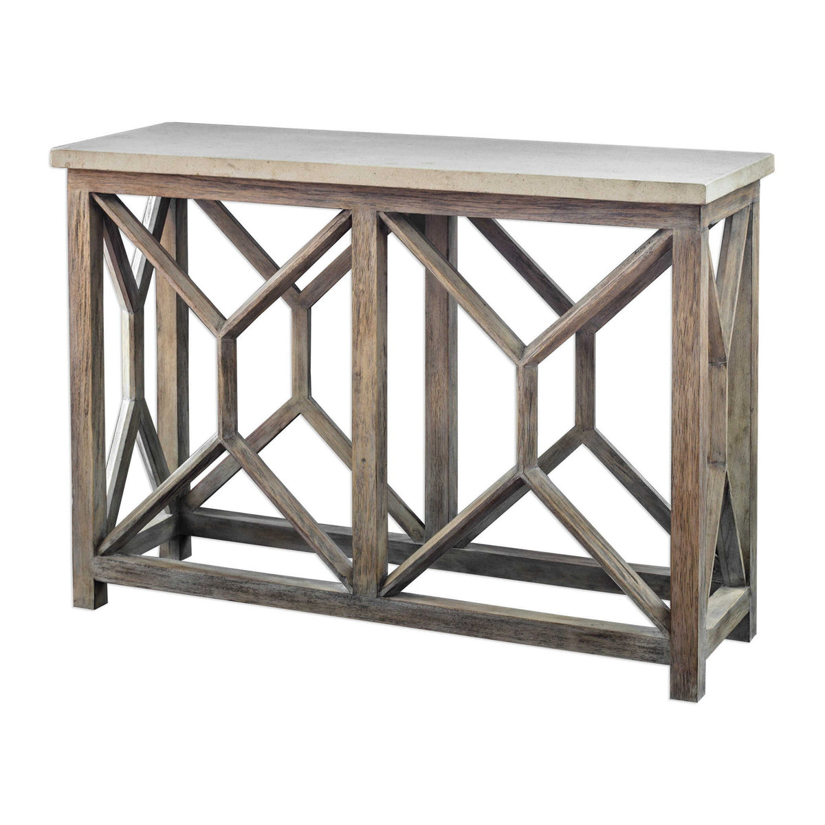 Catali - Stone Console Table - Ivory