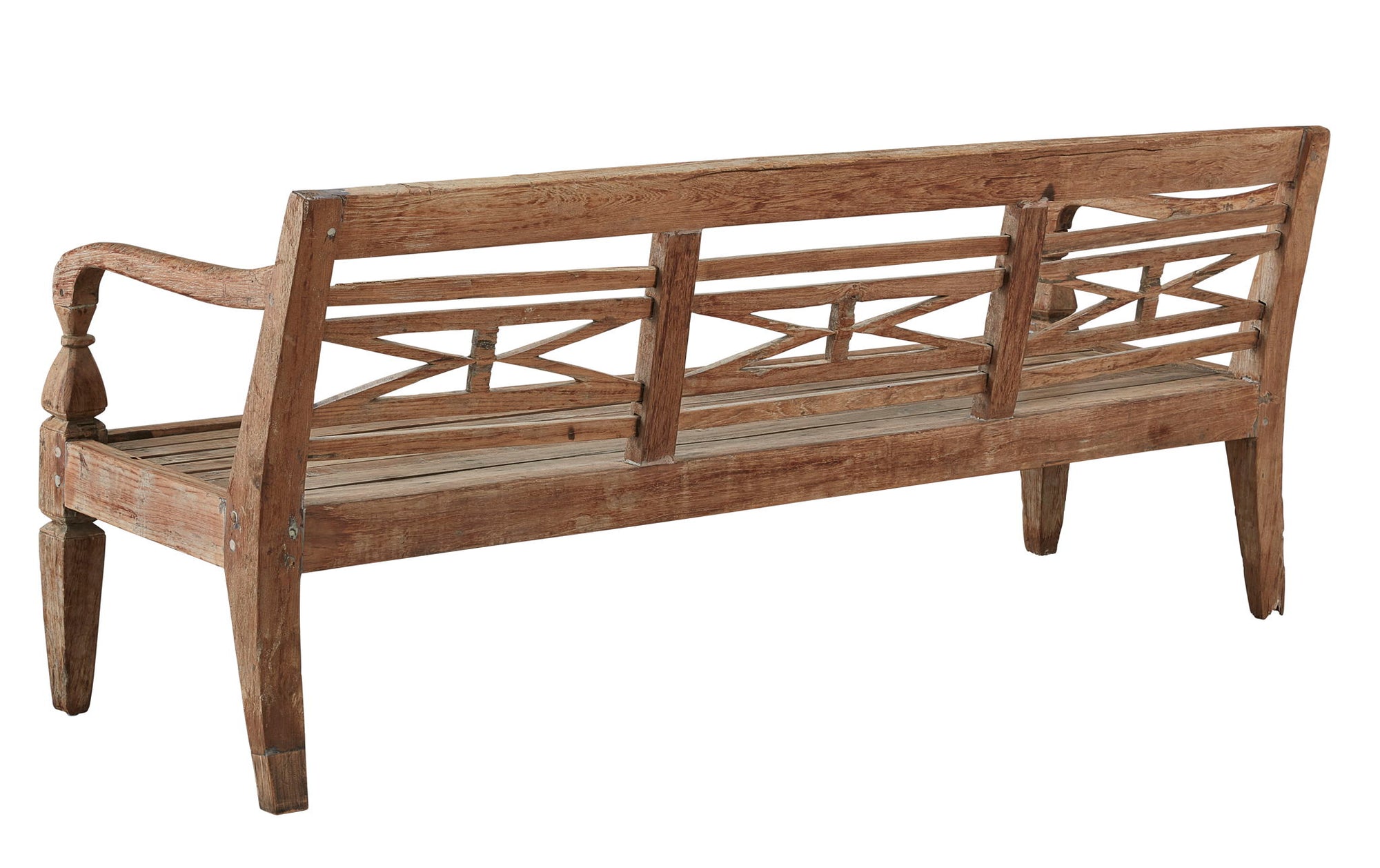 Antique - Plantation Grown Teak Bench - Dark Brown