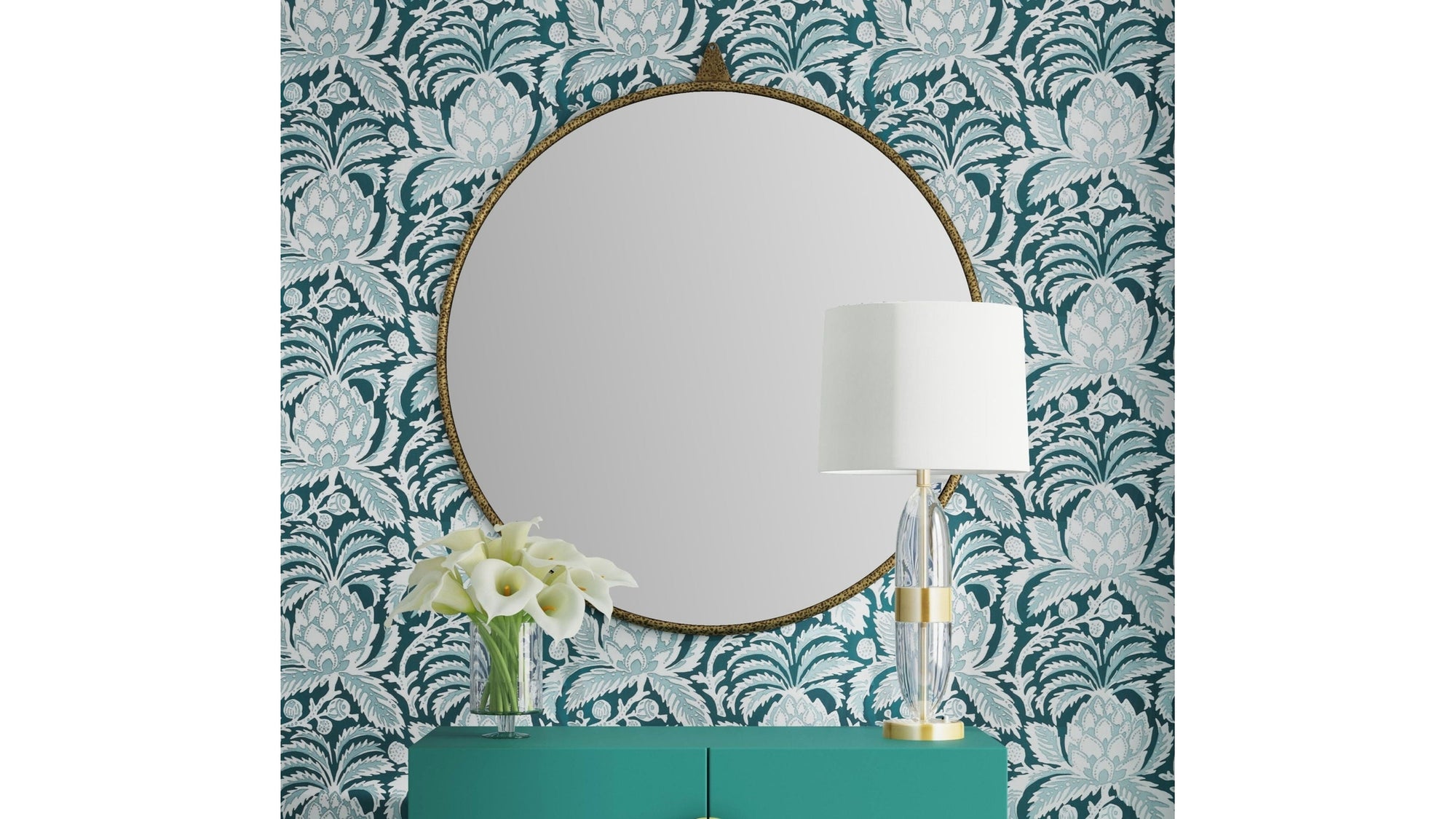 Ezra - Wall Mirror - Antique Brass