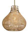 Hestia - 1 Light Natural Rope Pendant - Light Brown
