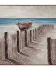Camden Marsh Framed Canvas - Gray / Blue