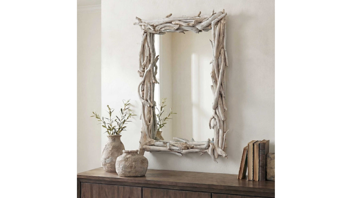Rooted - Reflection Mirror - Bleached Teak