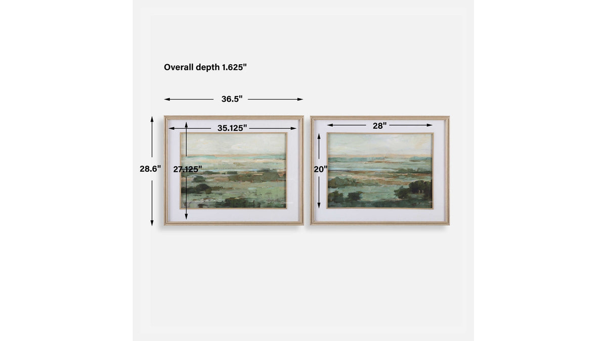 Warm - Valley Framed Prints (Set of 2) - Light Brown