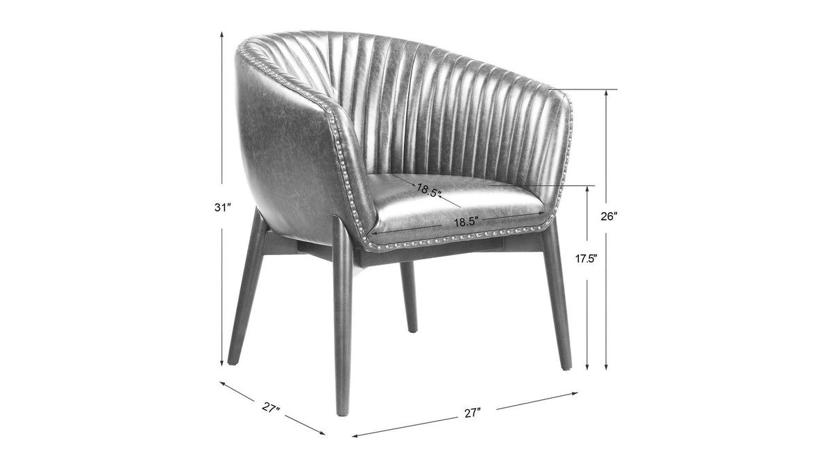 Anders - Chenille Accent Chair - Black