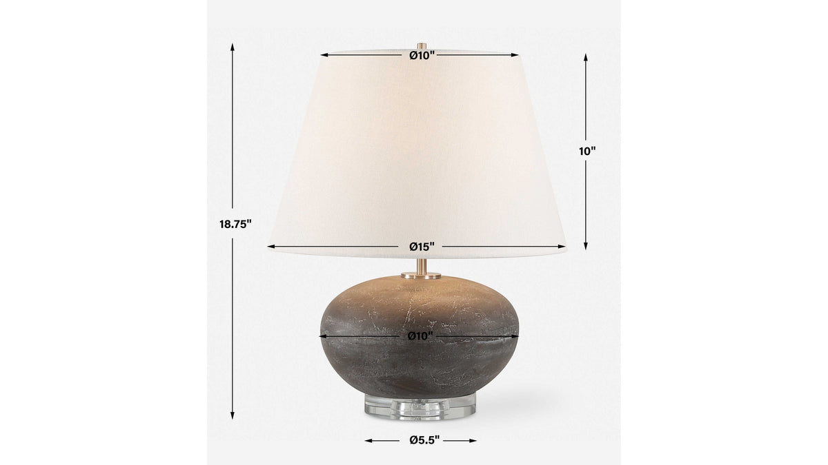 Beckley - Stone Table Lamp - Gray