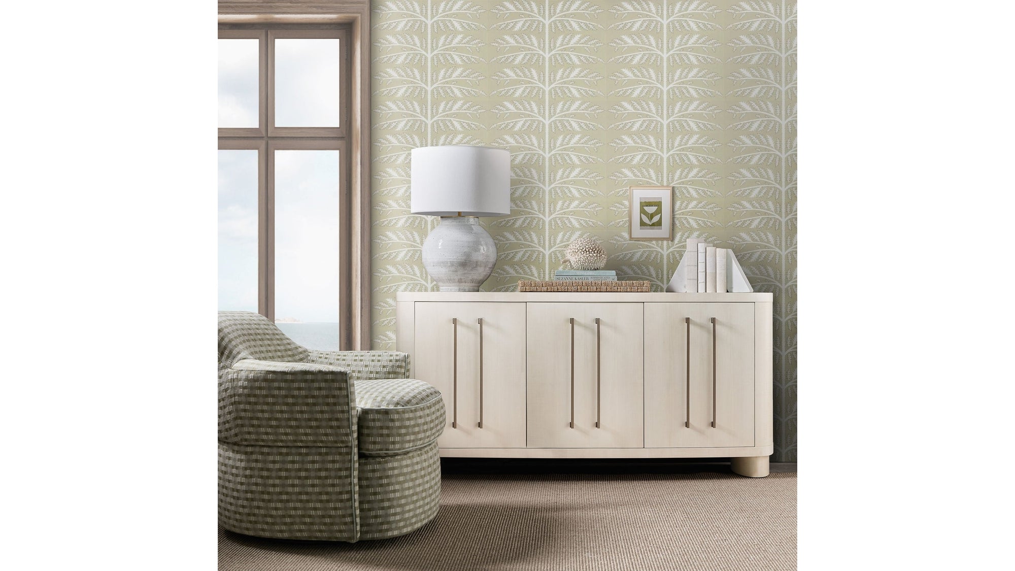 Melange - Bar None Credenza - White