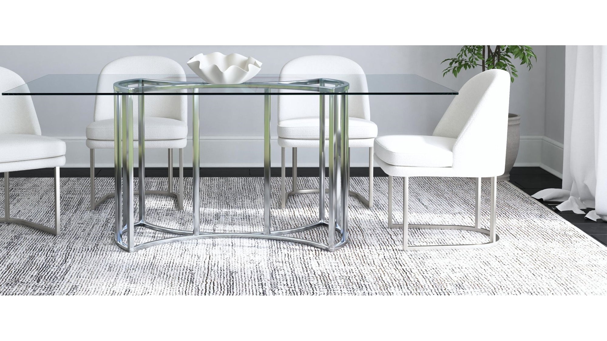 Sophia - Dining Table - Silver