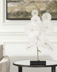 Glass - Garden Table Sculpture - Gold / White
