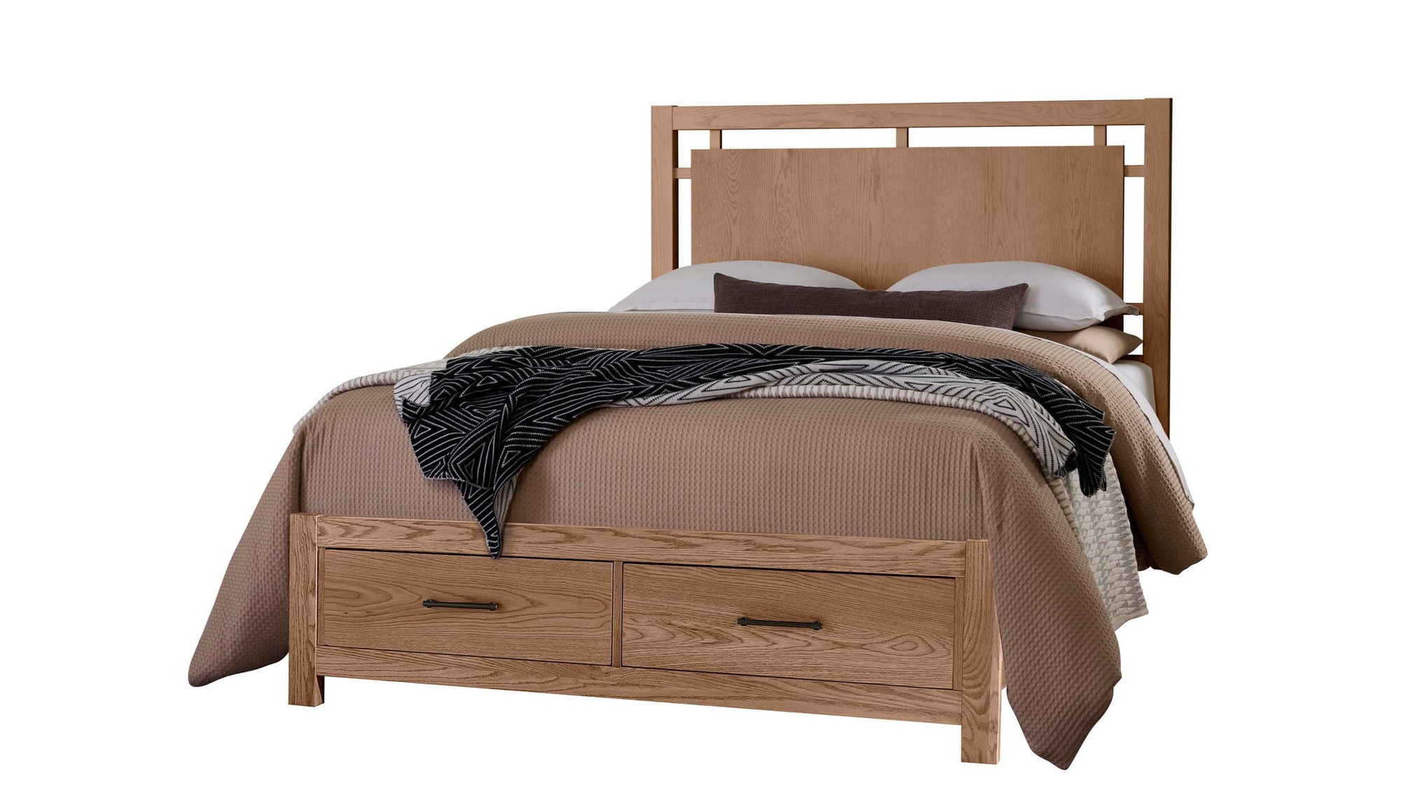 Lodge &amp; Loft - Floating Panel Bed With Footboard Storage