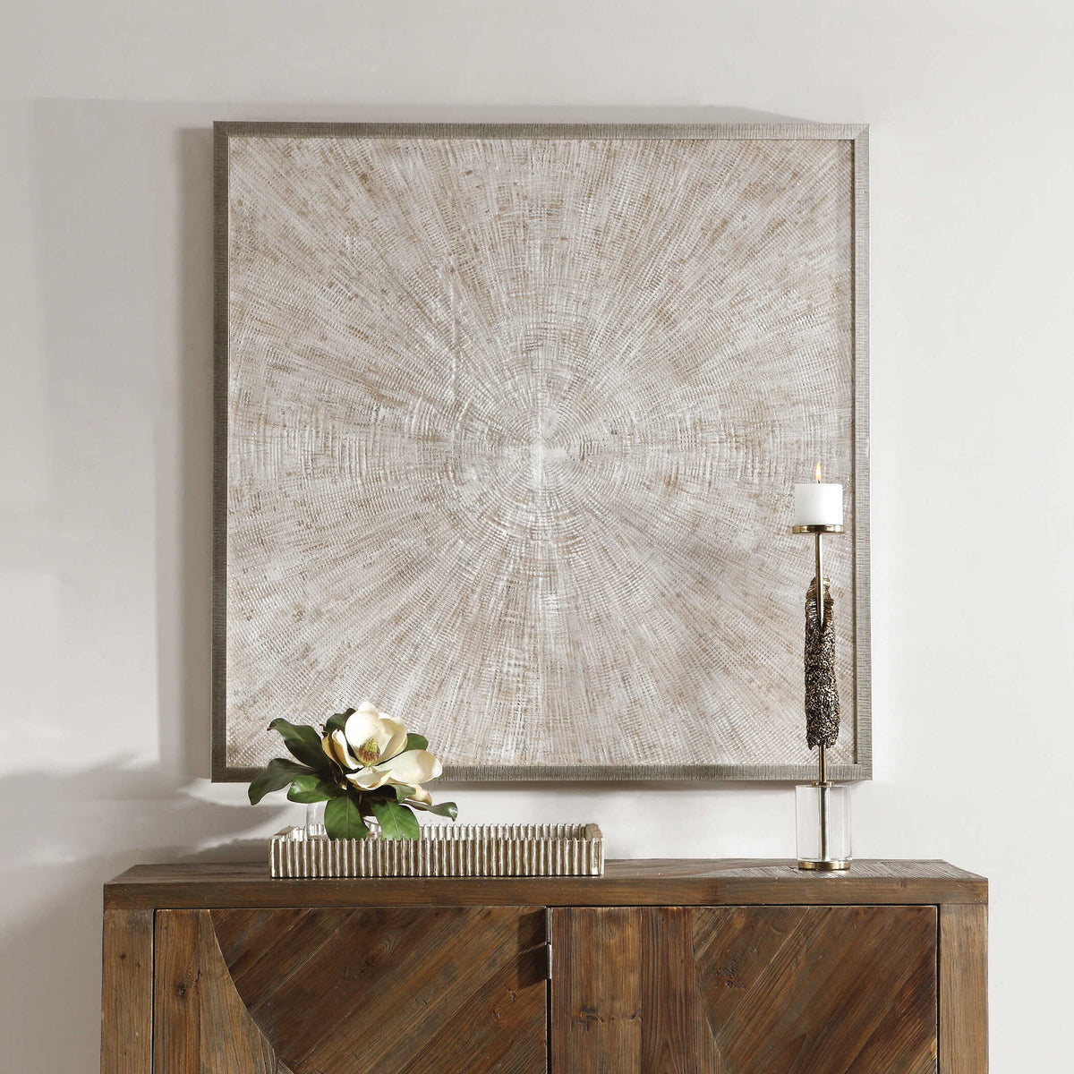 Mesmerize - Abstract Art - Light Gray