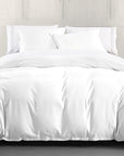 Hera - Queen Washed Linen Flange Duvet Cover Set (Set of 3) - White