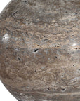 Jaycee - Dark Travertine Buffet Lamp - Brass / Gold / Gray