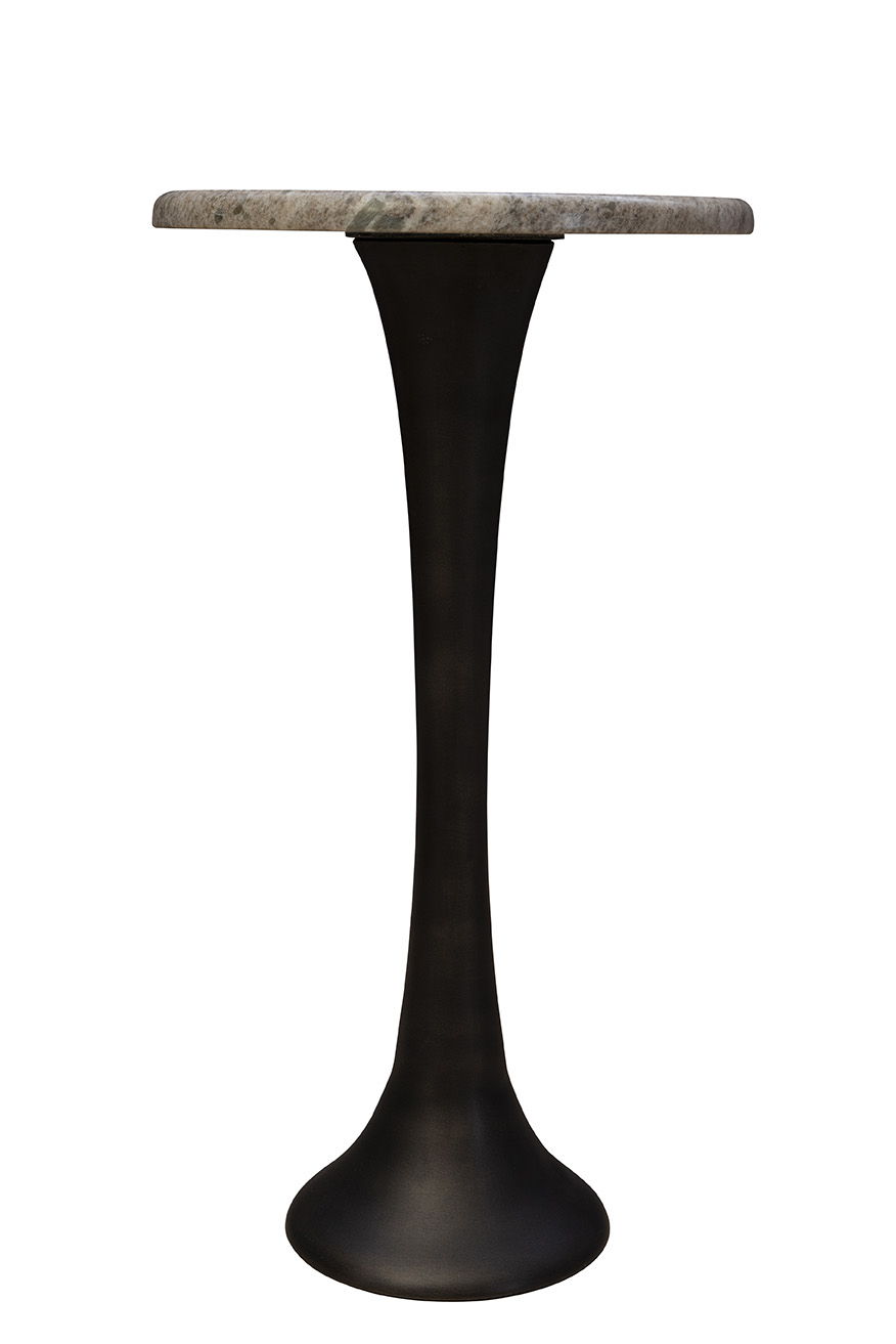 Trumpet - Martini Table - Silver / Black