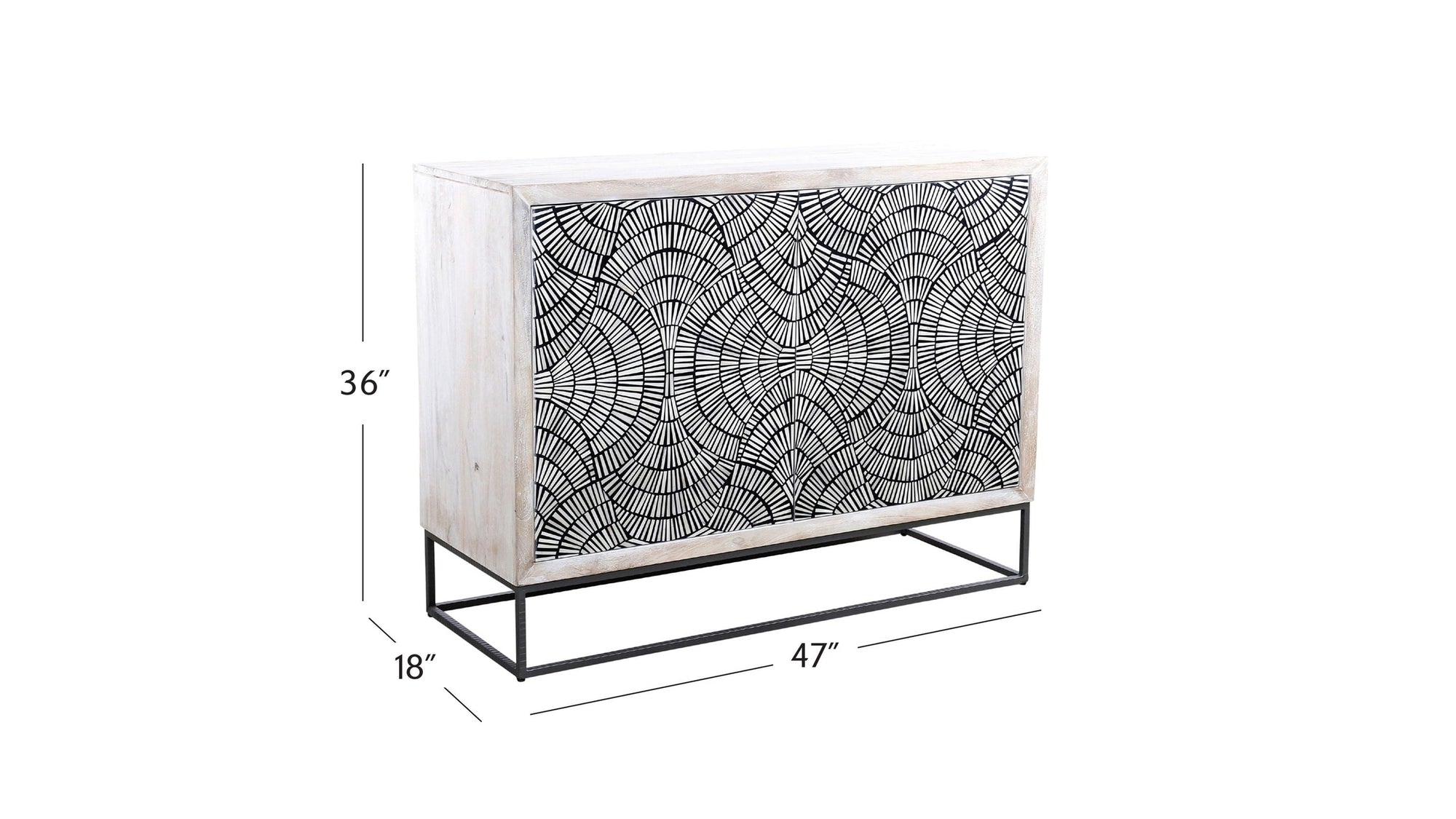 Magnolia - Bar Cabinet - Contrast Bone / White Wash Mango