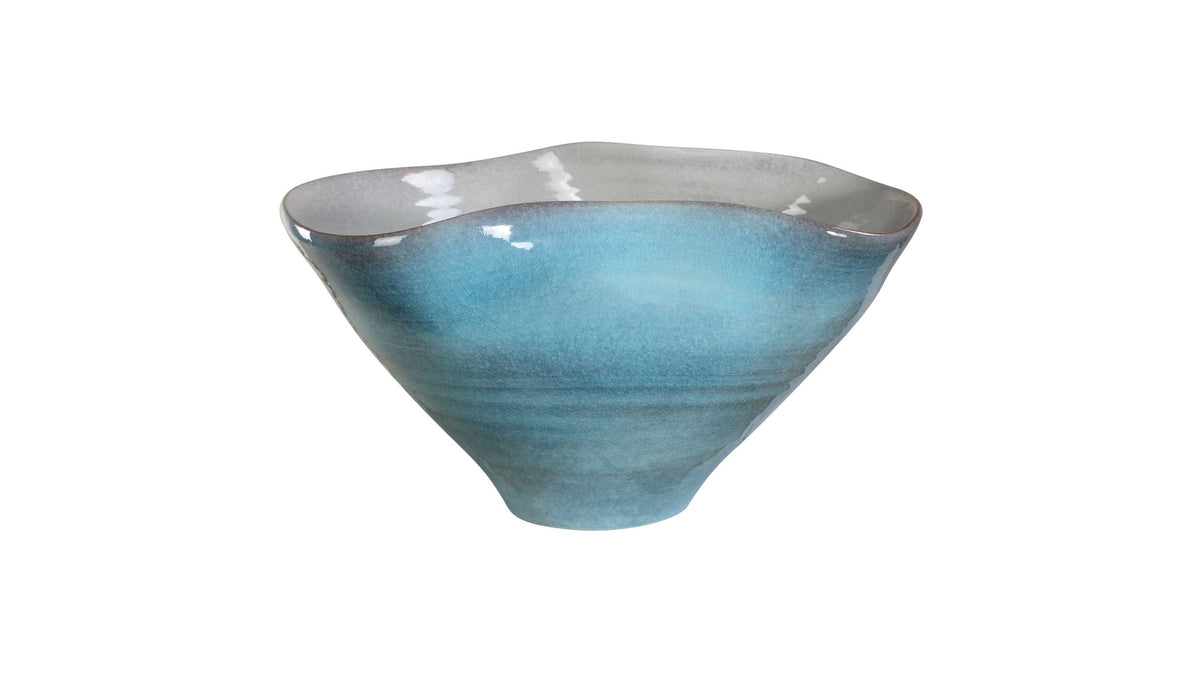 Blue Crest - Ceramic Bowl - Blue