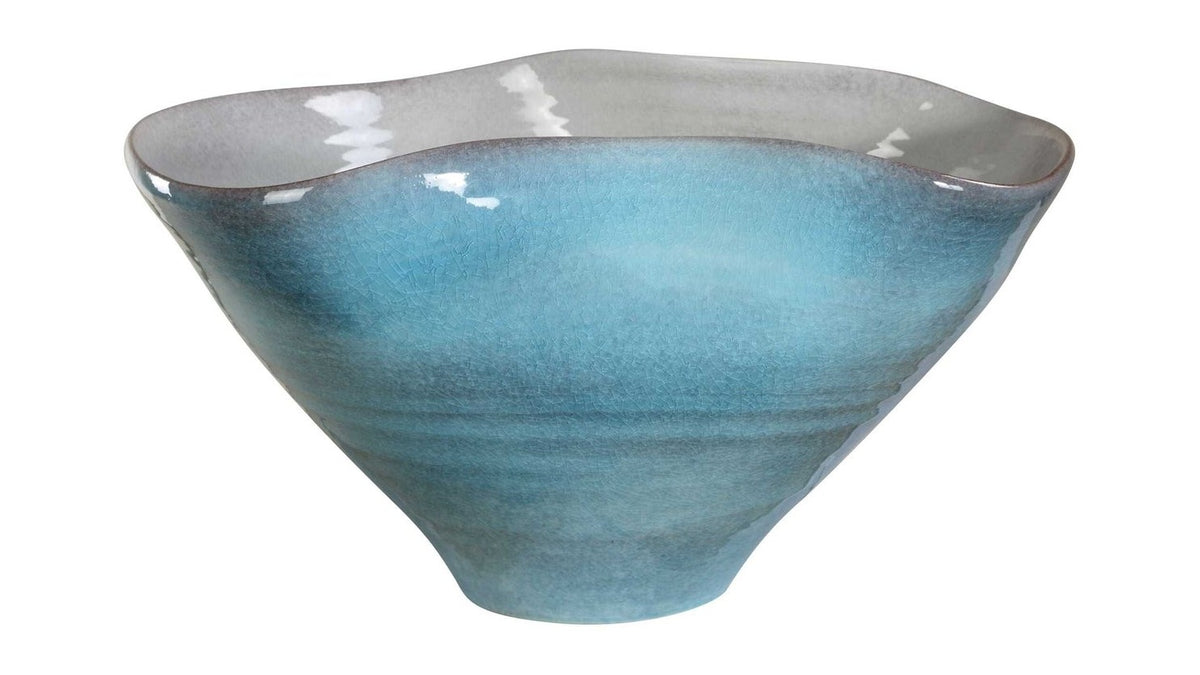 Blue Crest - Ceramic Bowl - Blue