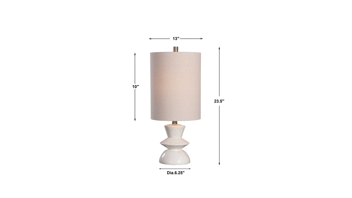 Stevens - Bleached Wood Buffet Lamp - White