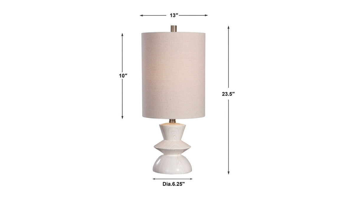 Stevens - Bleached Wood Buffet Lamp - White