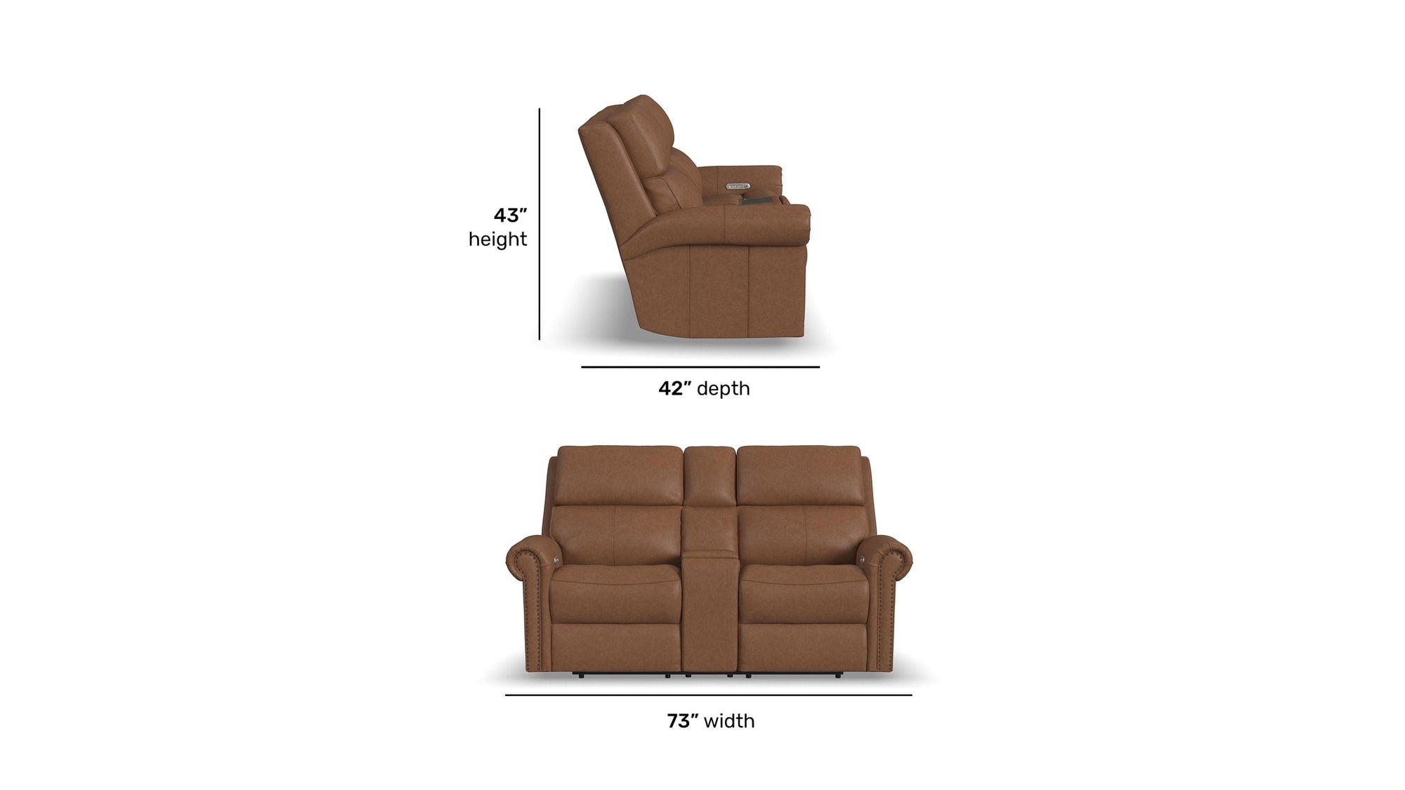 Bernard - Loveseat With Nailhead Trim