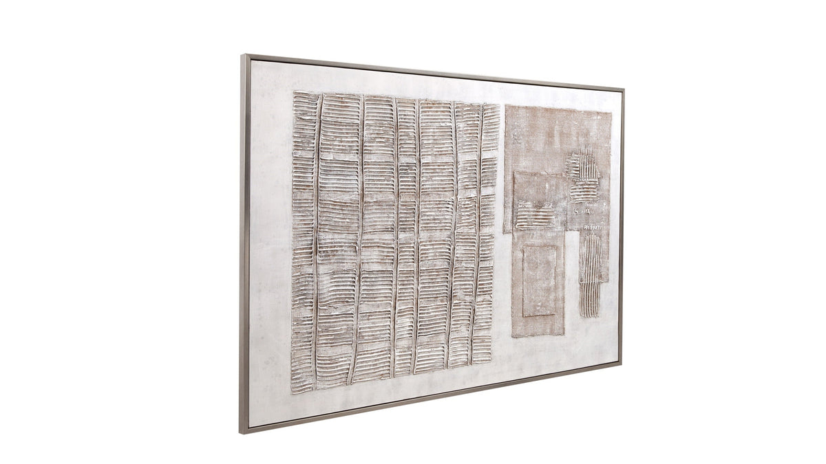 Counted Days Framed Canvas - Beige / White