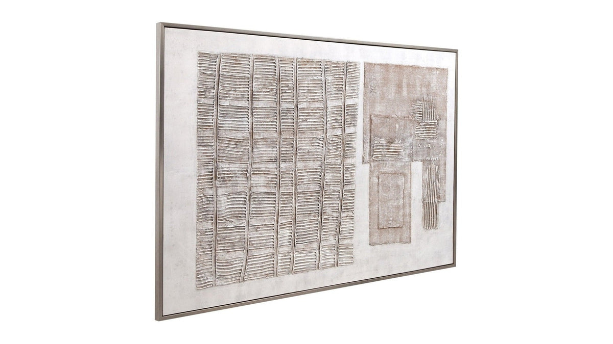 Counted Days Framed Canvas - Beige / White