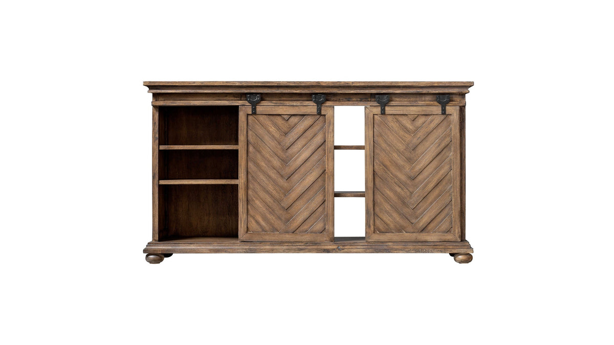 Primalia - Barn Door Media Console - Light Brown