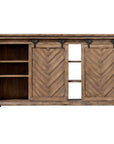 Primalia - Barn Door Media Console - Light Brown