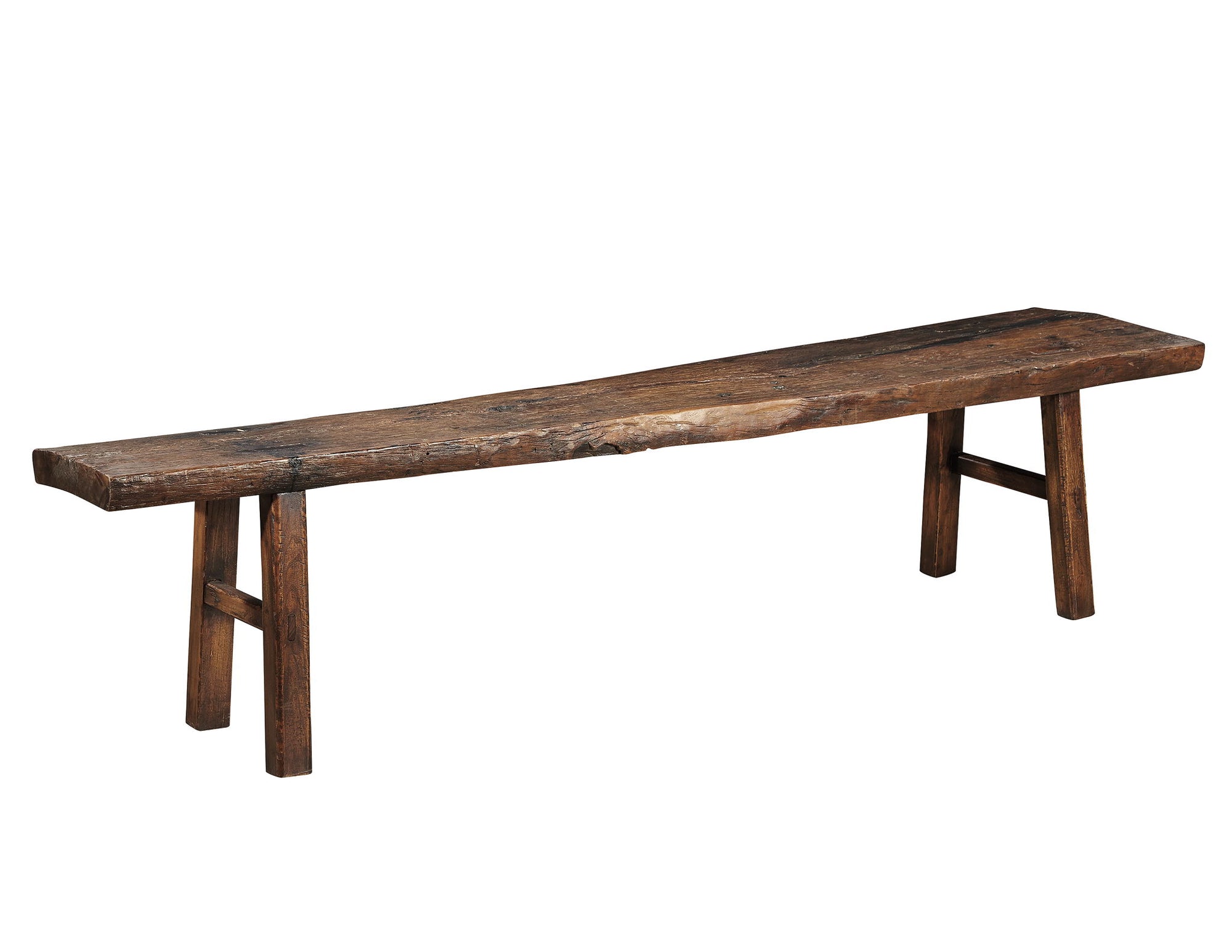 Antique - Simple Bench - Dark Brown