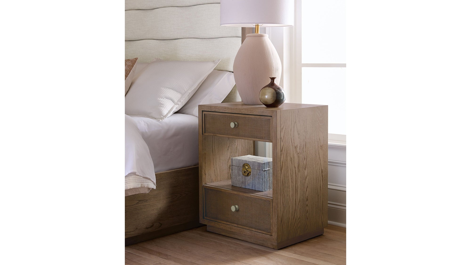 Sonnet - Two-Drawer Nightstand - Dark Gray