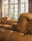 MS - Glover Power Recliner With Power Headrest - Brown