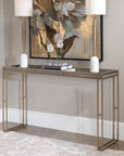 Cardew - Modern Console Table - Silver & Gold