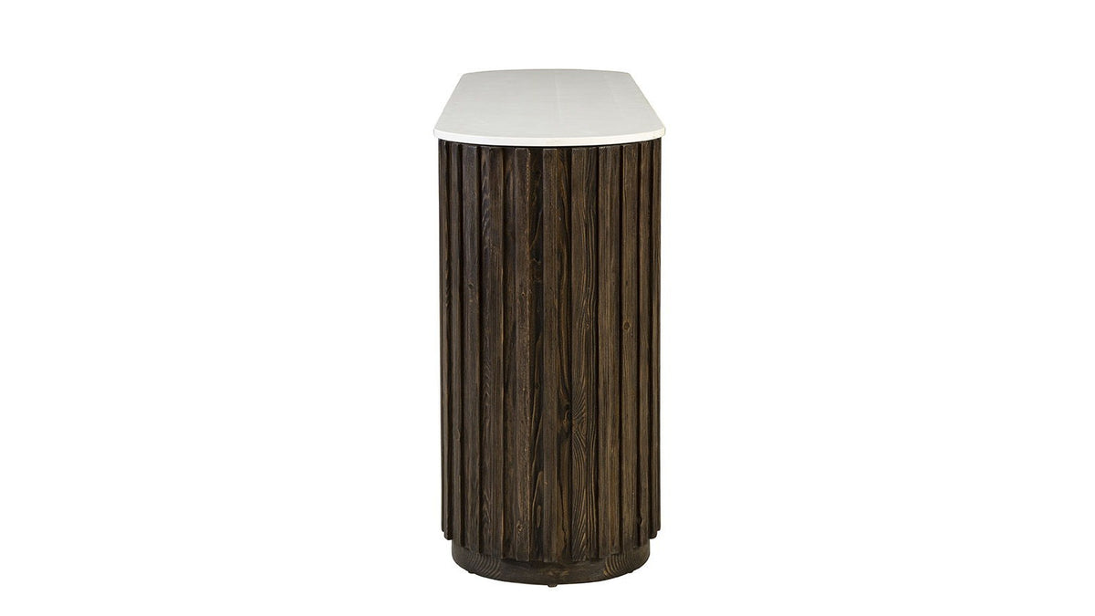 Cheers - Marble Console - Dark Brown