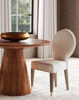 Farrah - Dining Chair - Light Oak Leg/Brushed Nickel Caps