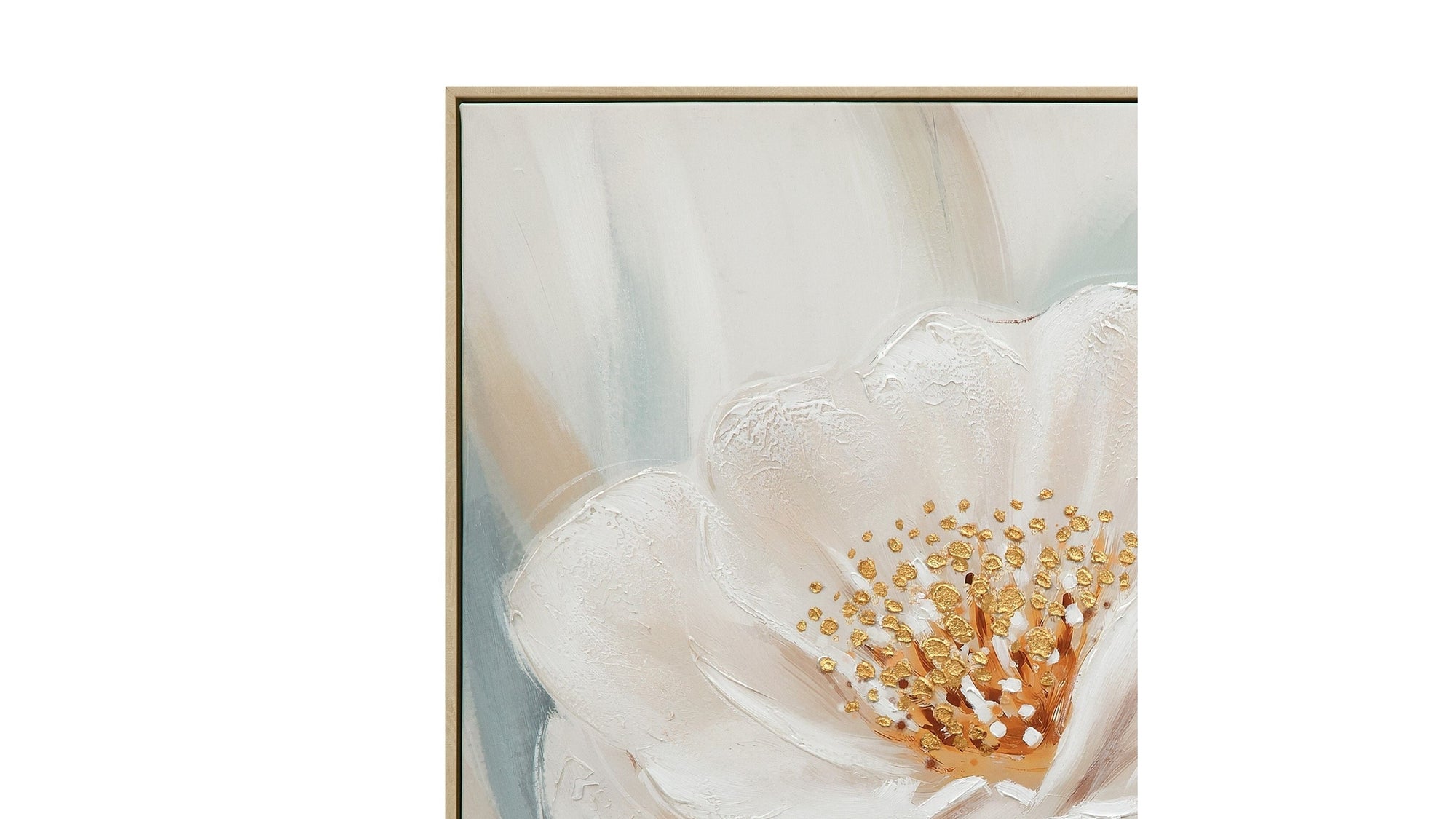 Framed Canvas Radiant Petals - Natural