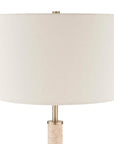 Verlaine - Travertine Floor Lamp - Brass,Gold