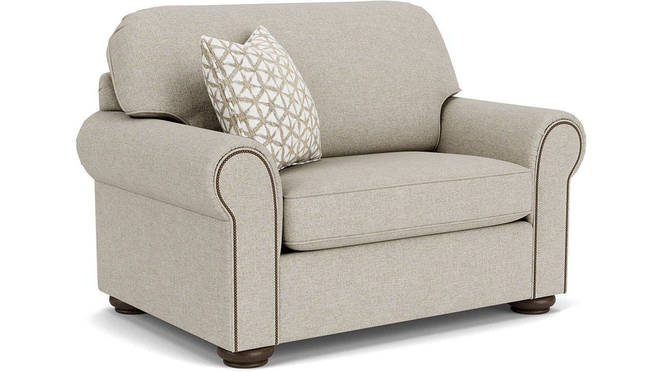 Preston - Fabric Chair And a Half With Nailhead Trim