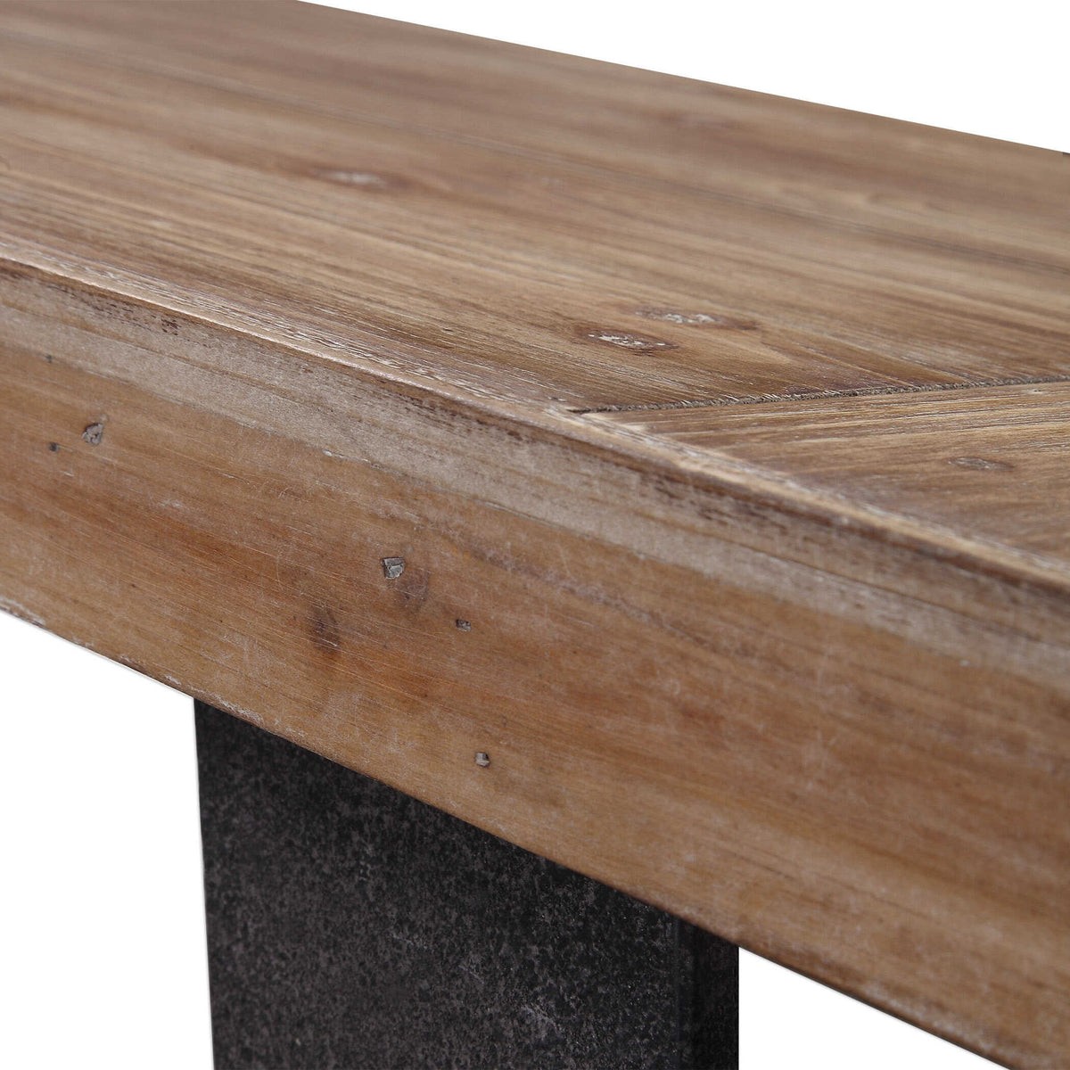 Freddy - Weathered Console Table - Light Brown &amp; Black