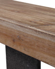 Freddy - Weathered Console Table - Light Brown & Black