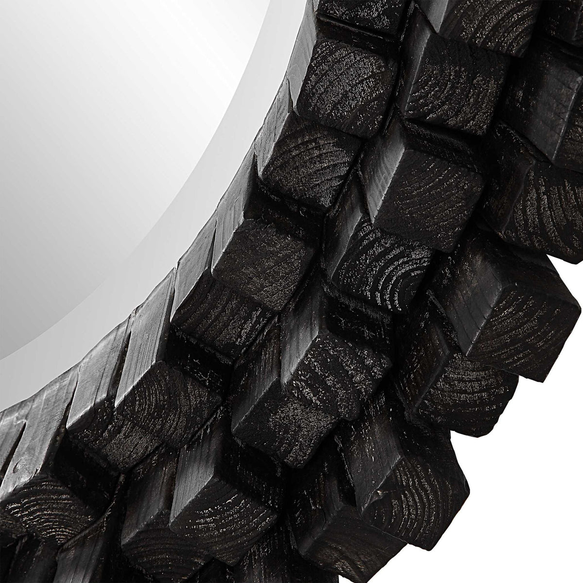 Circle Of Piers - Round Mirror - Black