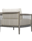 Borneo - Outdoor Lounge Chair - White / Dark Gray
