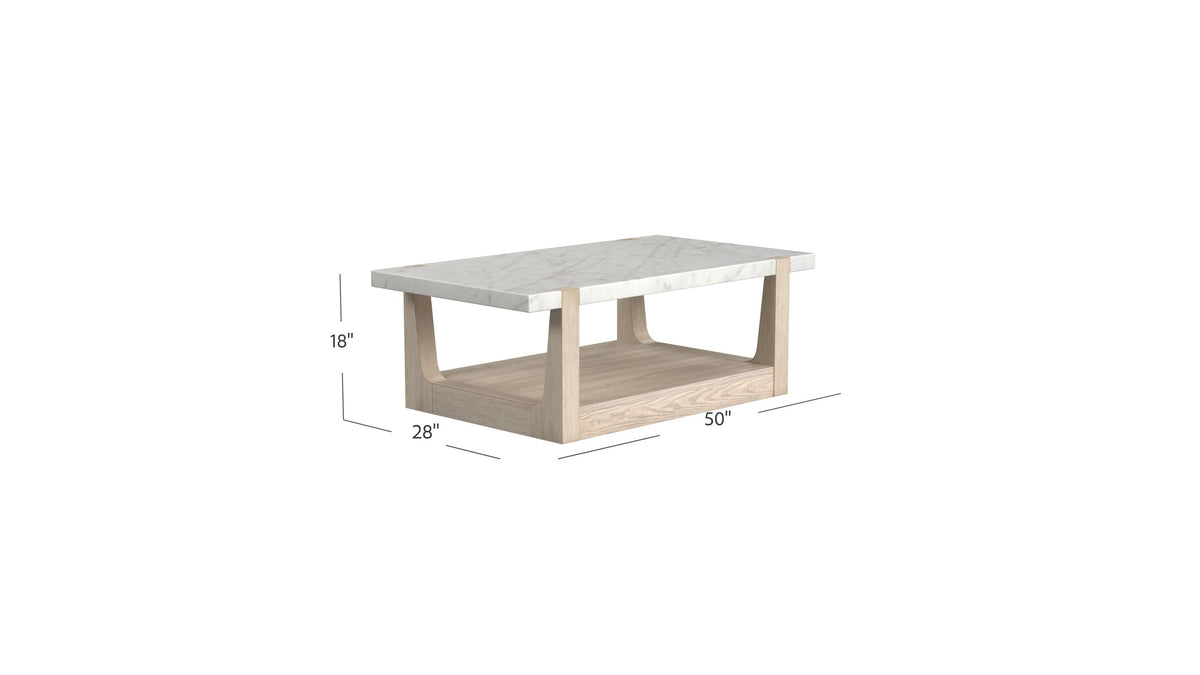 Newport - Rectangle Cocktail Table - White