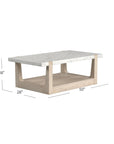 Newport - Rectangle Cocktail Table - White