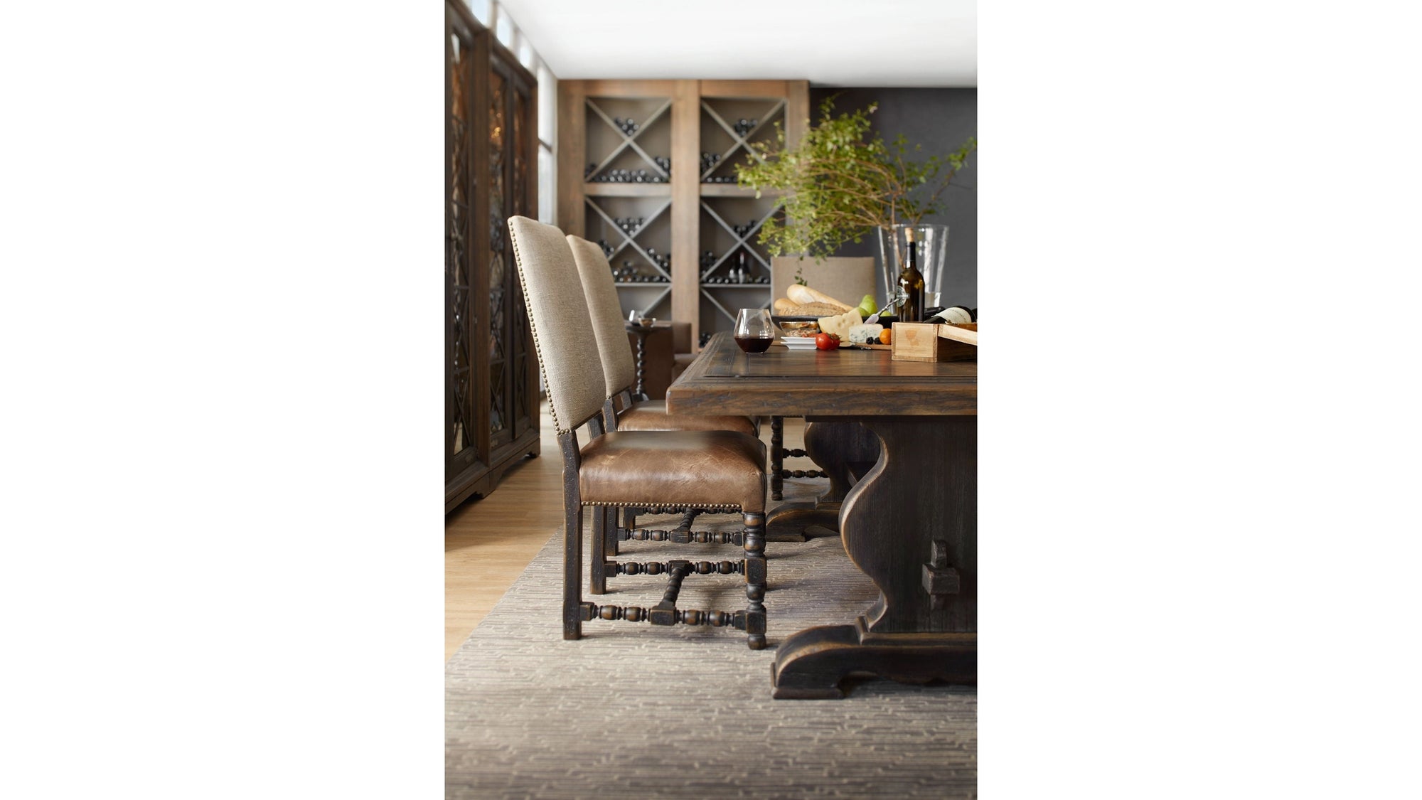 Hill Country - Bandera 86" Table With 2-18" Leaves - Dark Brown