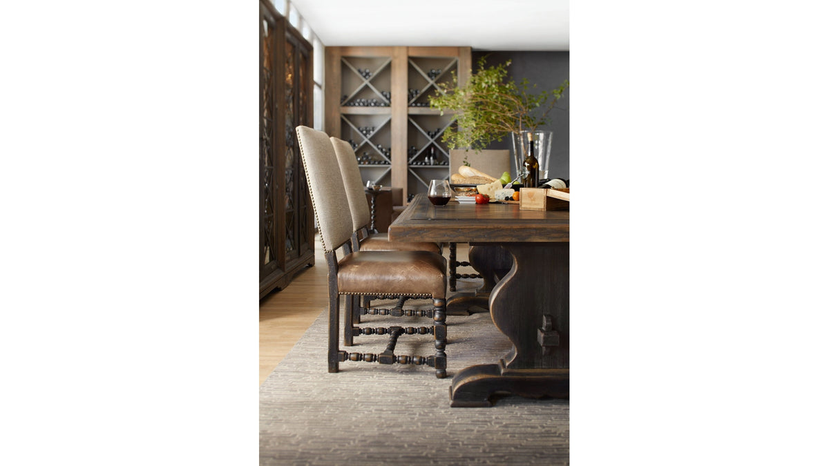 Hill Country - Comfort Upholstered Side Chair Set of 2 - Light Brown / Dark Brown