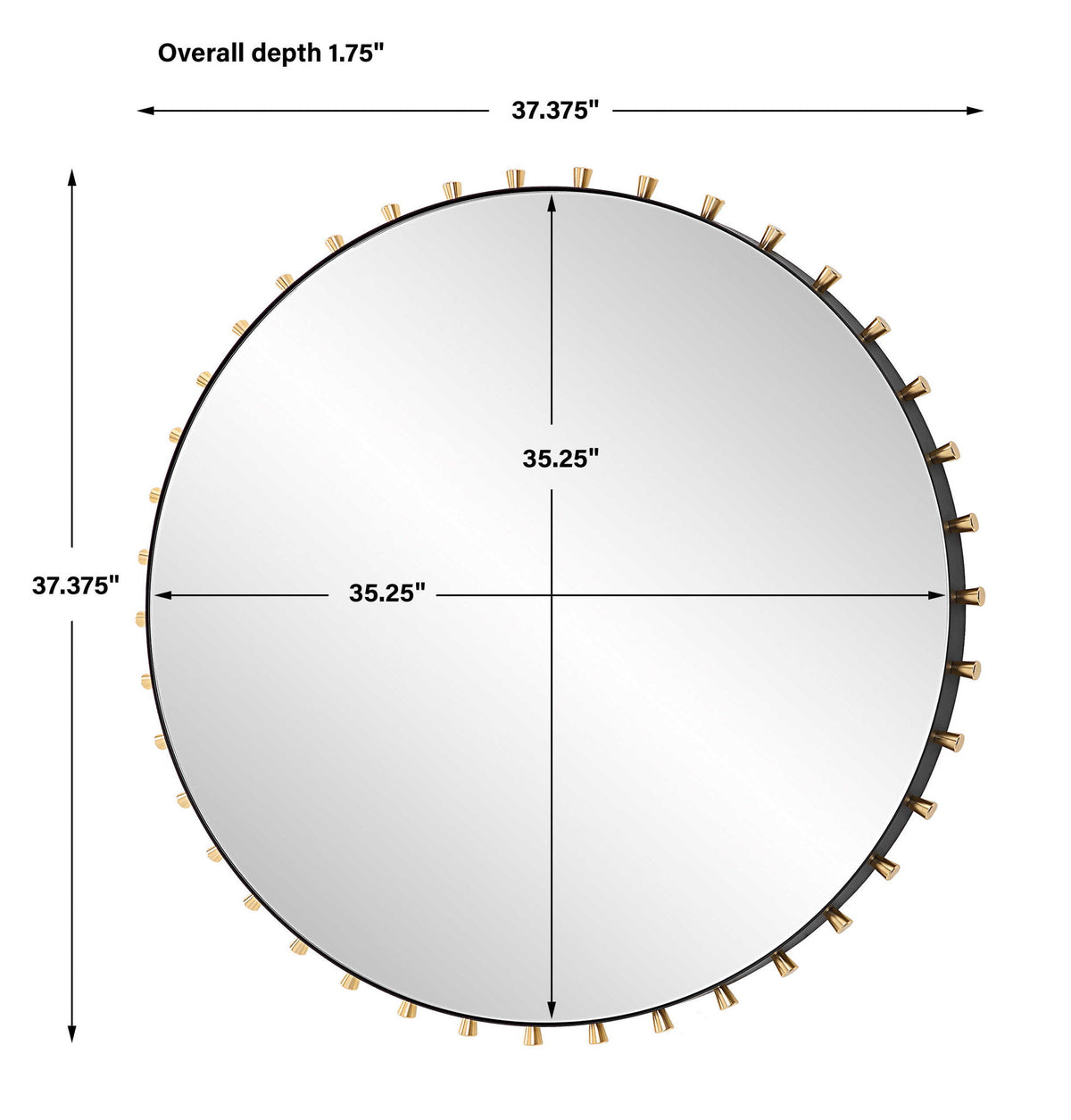 Cosmopolitan - Round Mirror - Black