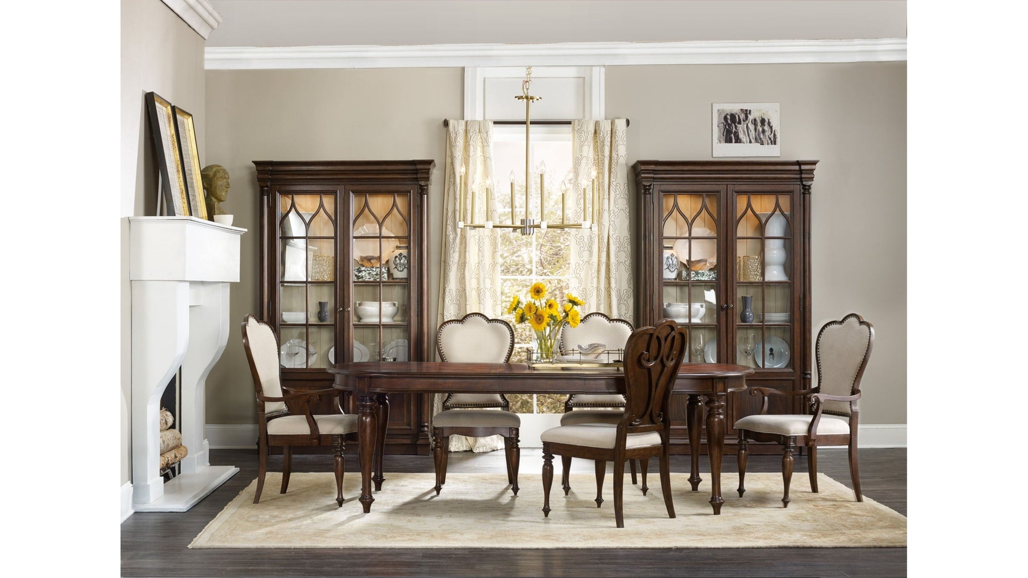 Leesburg - Display Cabinet - Dark Brown