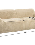 Abide - Rounded Sheepskin Sofa - Beige
